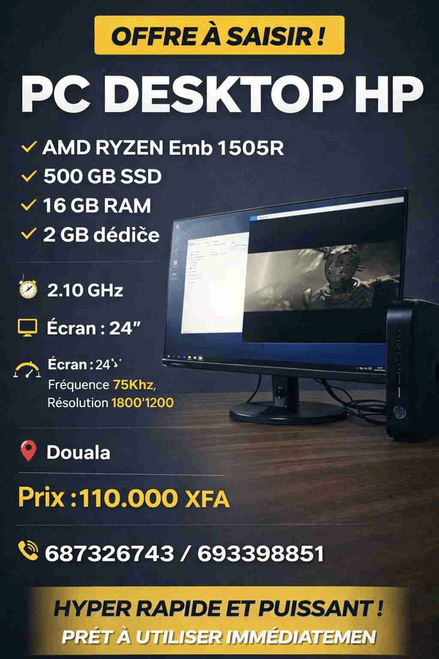 DESKTOP HP 2G de dédié