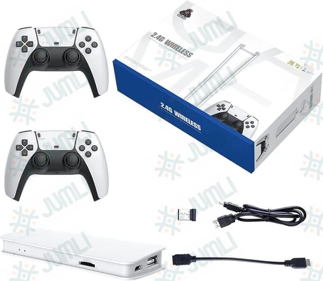 Console de jeu rétro avec manettes