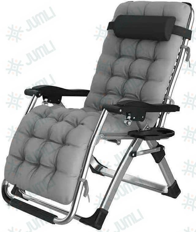 Fauteuil Apesanteur Pliable avec Coussin & Repose-Tête