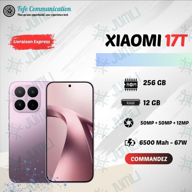 Xiaomi 17T 5G - 256GB - 12GB Ram - Neuf Scellé