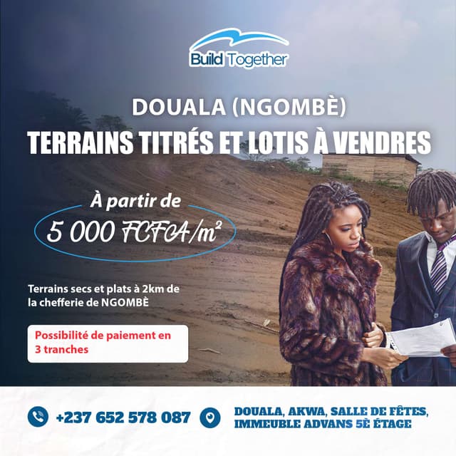 Ngombè à partir de 5000 FCFA/m2