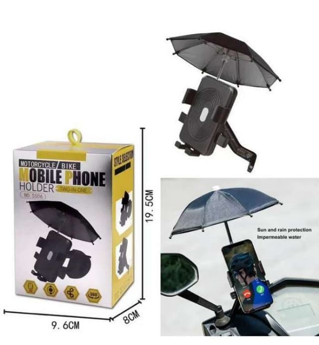 Support de téléphone avec parapluie
