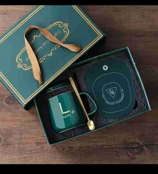 Tasse avec plaquette chauffante