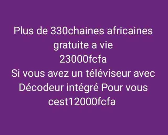Plus de 330chaines africaines gratuite a vie