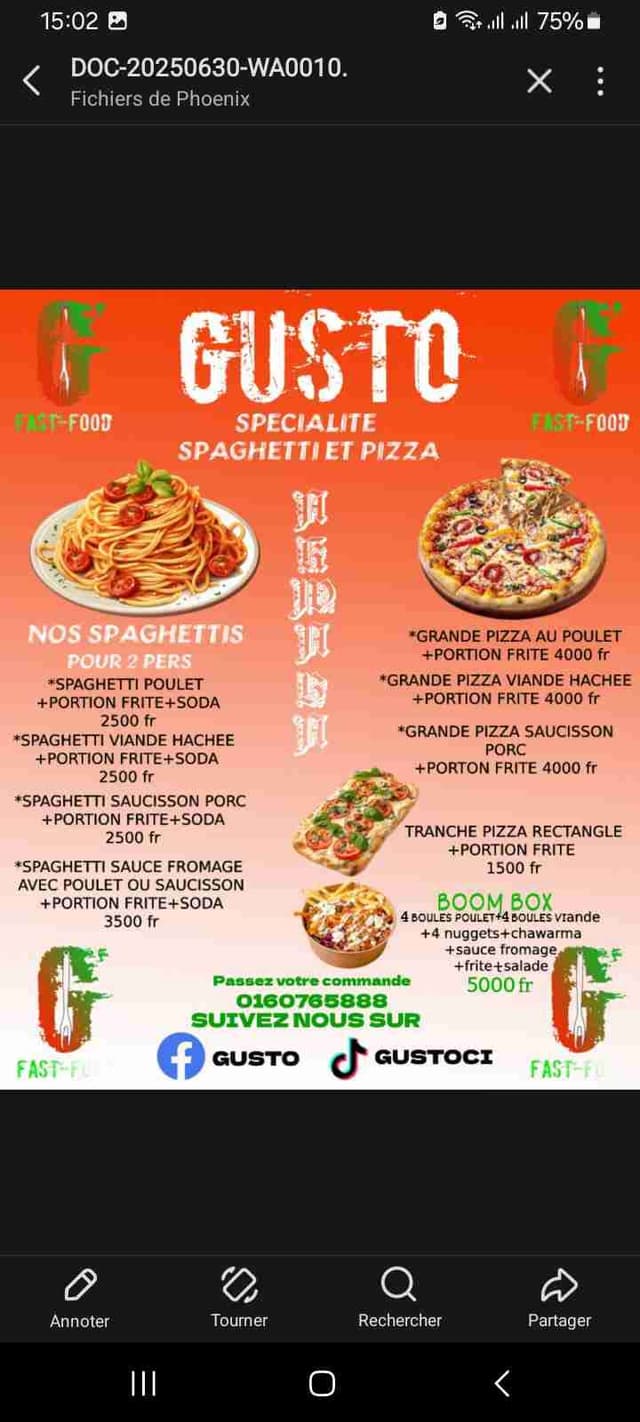 GUSTO fast-food