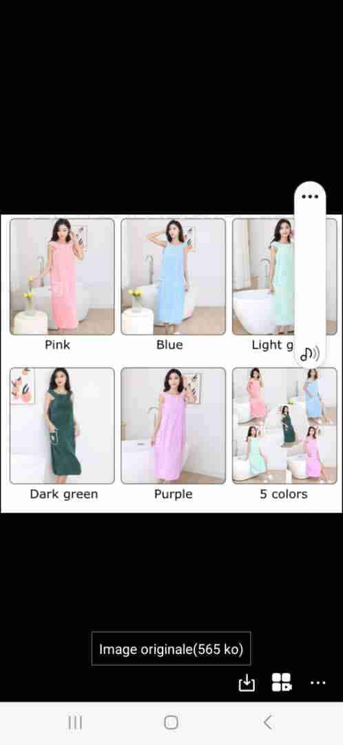 Robe en serviette