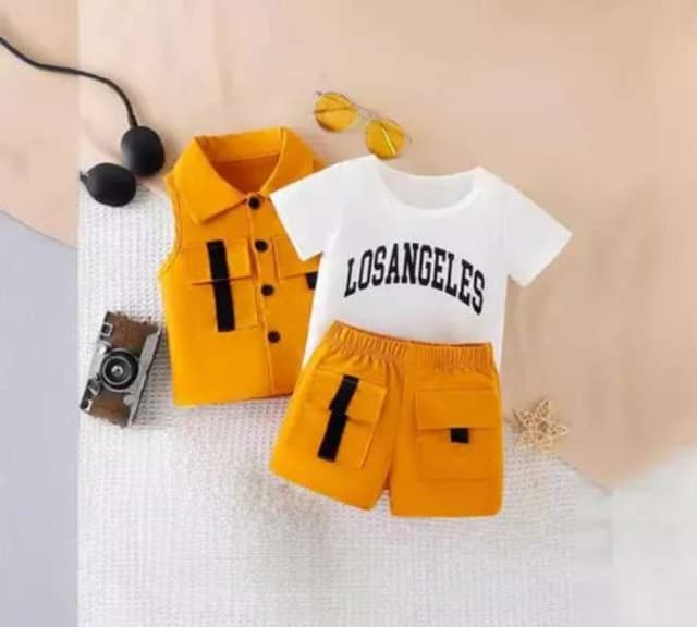 Ensemble garçon 3 pièces jaune