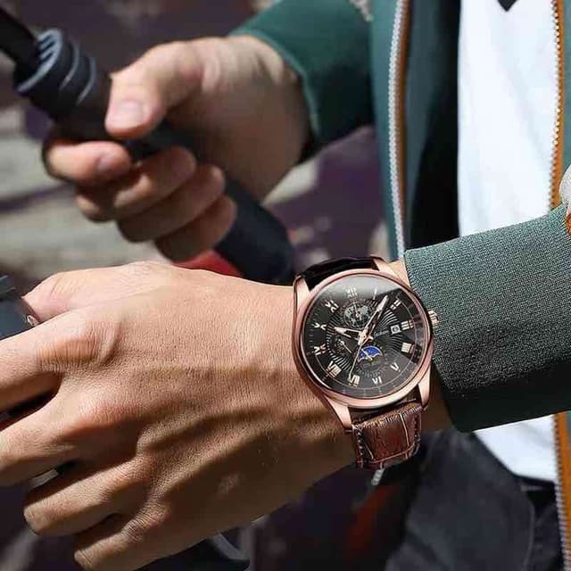 Montre en cuir pour homme
