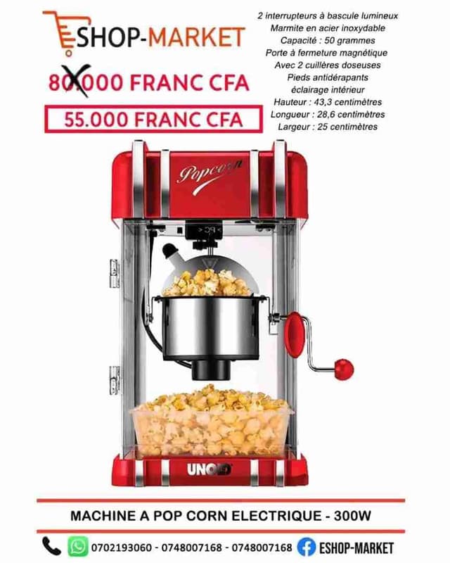 Machine à pop corne électrique