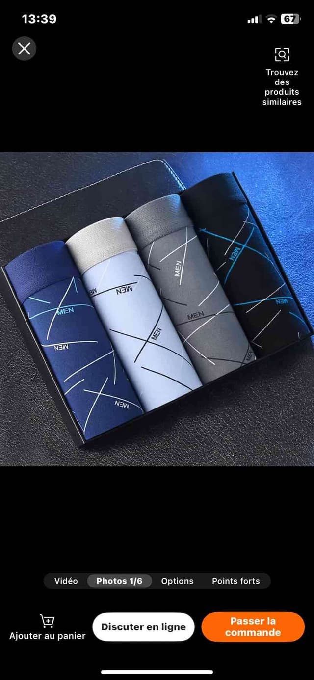 Caleçon boxer homme caton