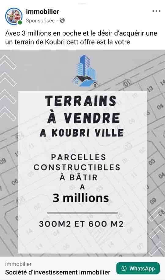 Terrain situé à Koubri
