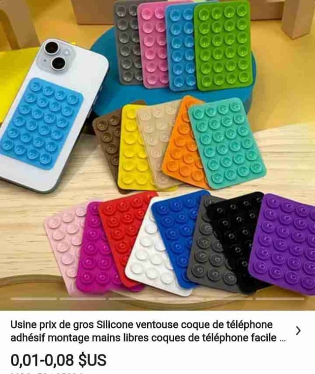 Ventouses pour téléphone portable