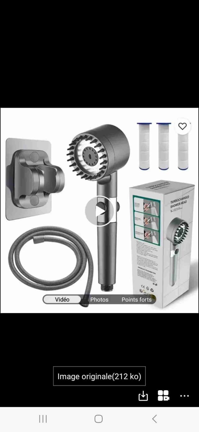 Robinet complet de douche