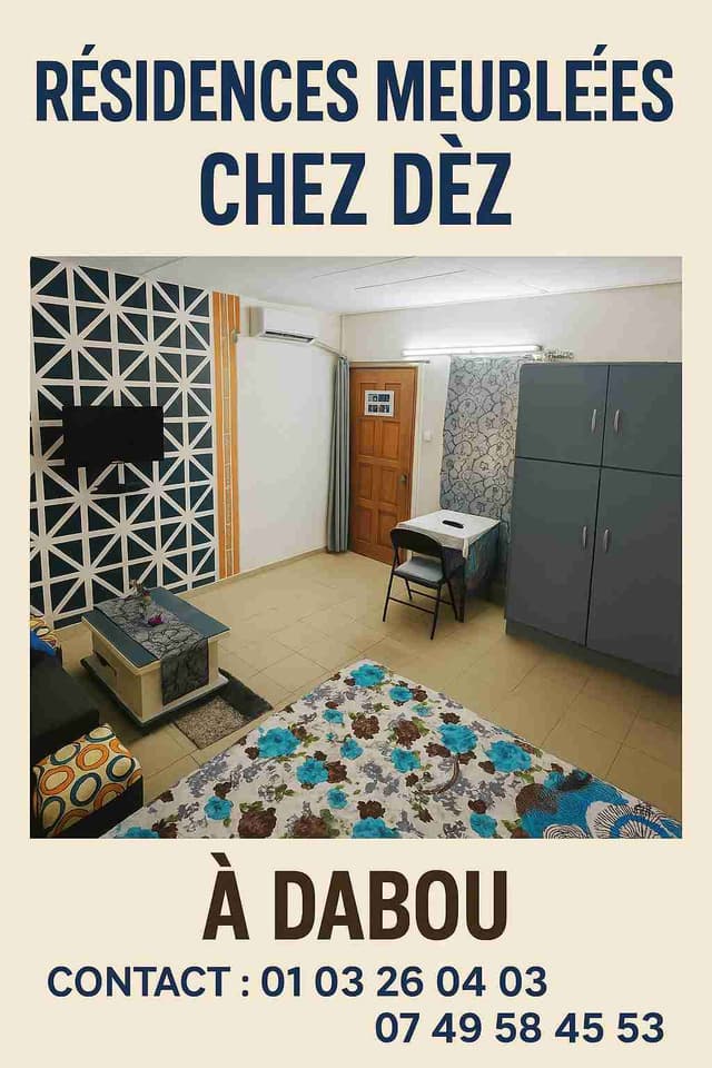RÉSIDENCES MEUBLÉES CHEZ DÈZ À DABOU.
