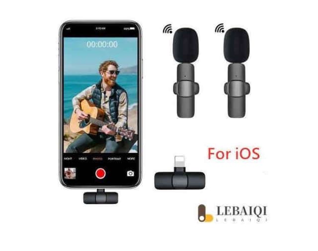 Écouteur Microphone Lavalier Sans Fil, Portable, Plug-and-Play, Pour Enregistrement Audio Et Vidéo, Pour IPhone, IPad--Pour IOS