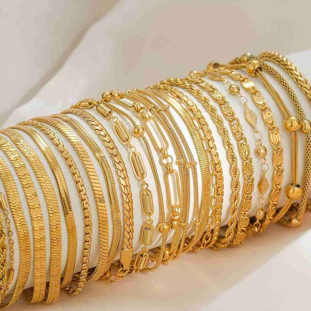 BRACELETS ET CHAINE AU PIED ACIER INOXYDABLES