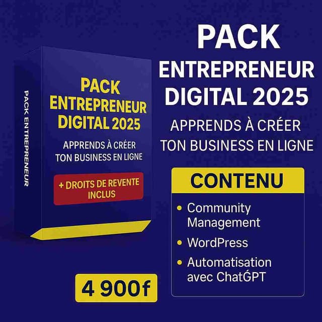 Pack Entrepreneur Digital 2025