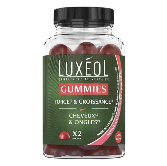Luxéol -Gummies cheveux et ongles -Force et croissance