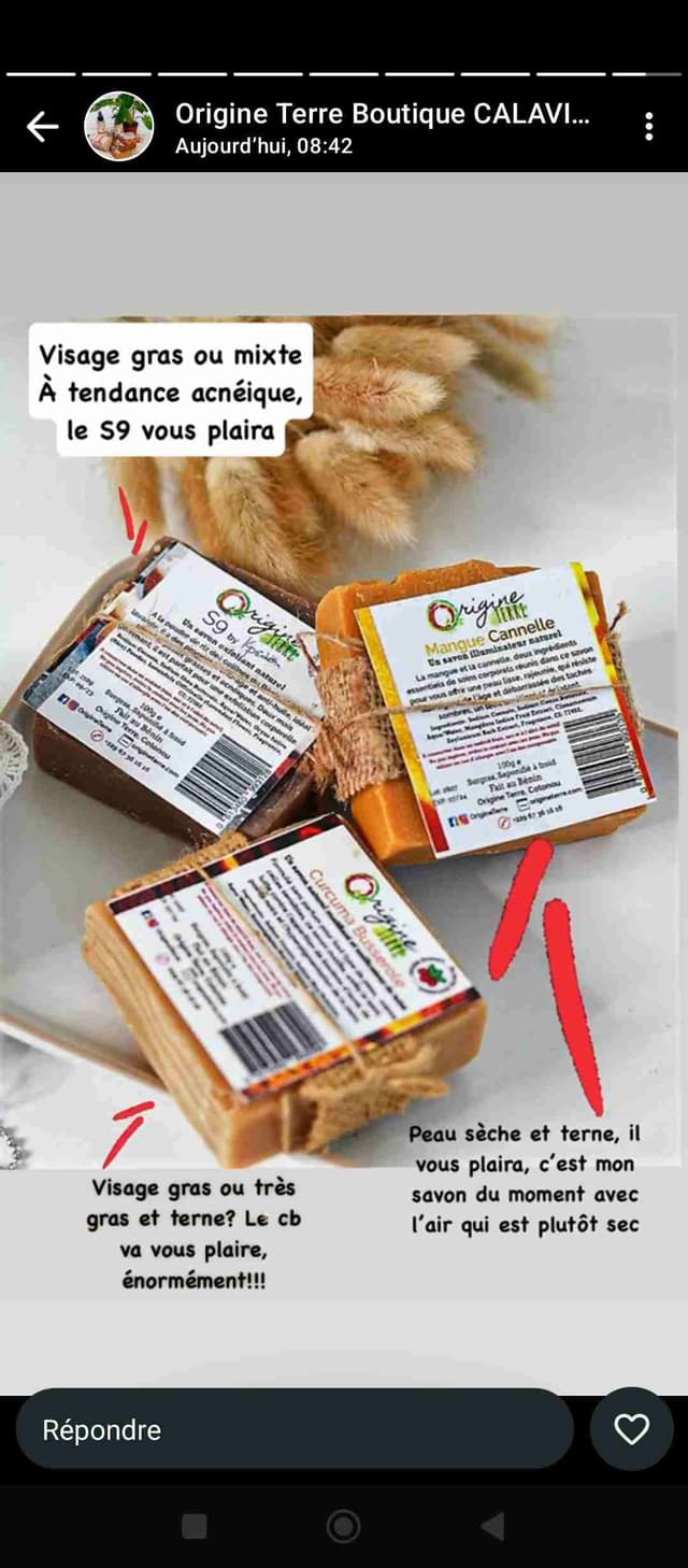 Savon naturel matifiant et unificateur de teint
