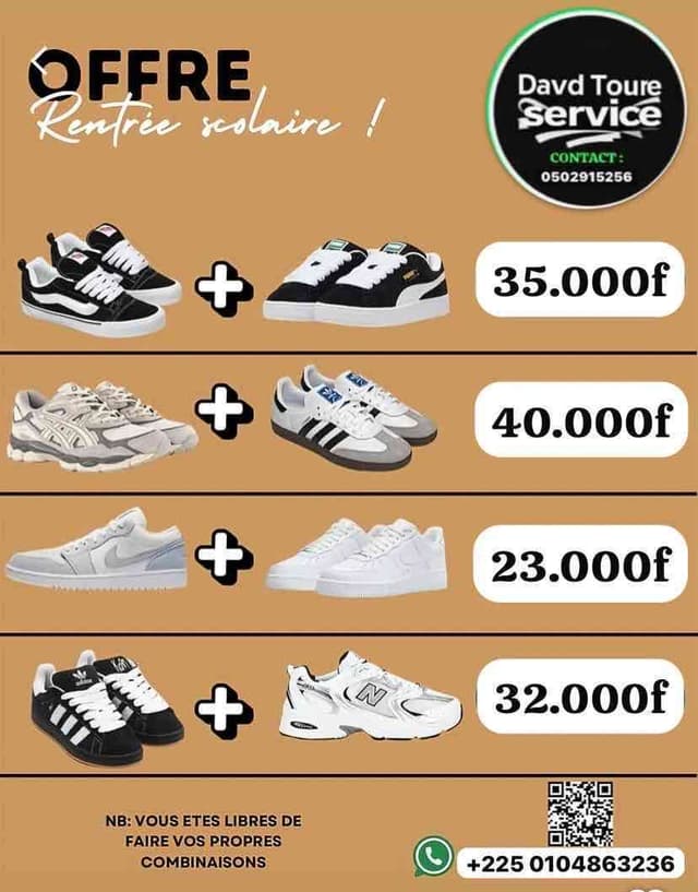 Chaussures pour la rentrée scolaire