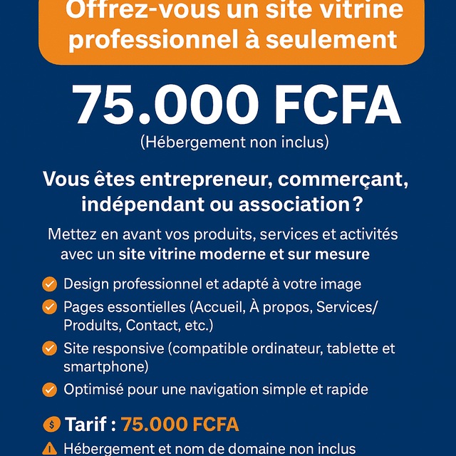 CONCEPTION DE SITE VITRINE