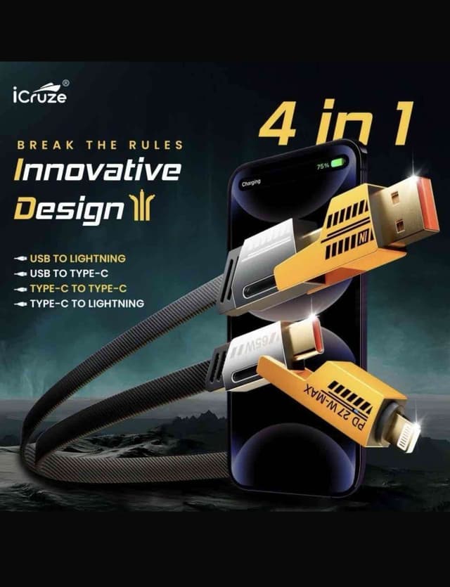 Un seul câble pour tout charger ! Découvrez le Câble de Données MECHA 4-en-1 !