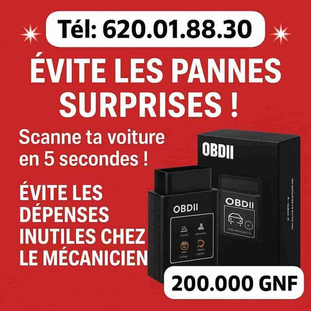 OBD 2 advanced à 200.000 GNF (Tel : 620.01.88.30)