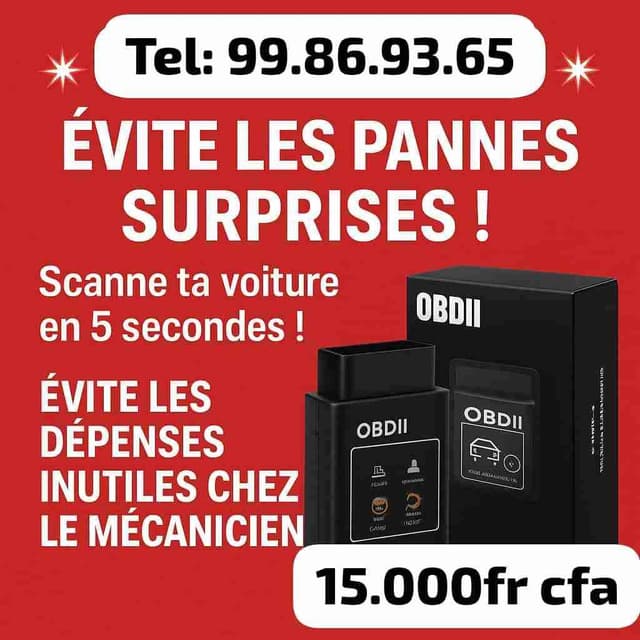 OBD 2 advanced en promo à 15.000fr Tel: 99869365