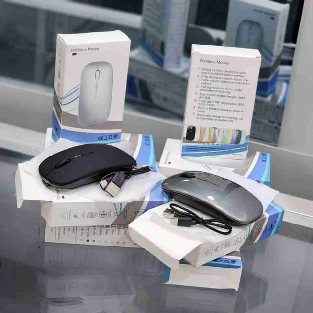 *Souris sans fils avec connecteur et Bluetooth Rechargeables