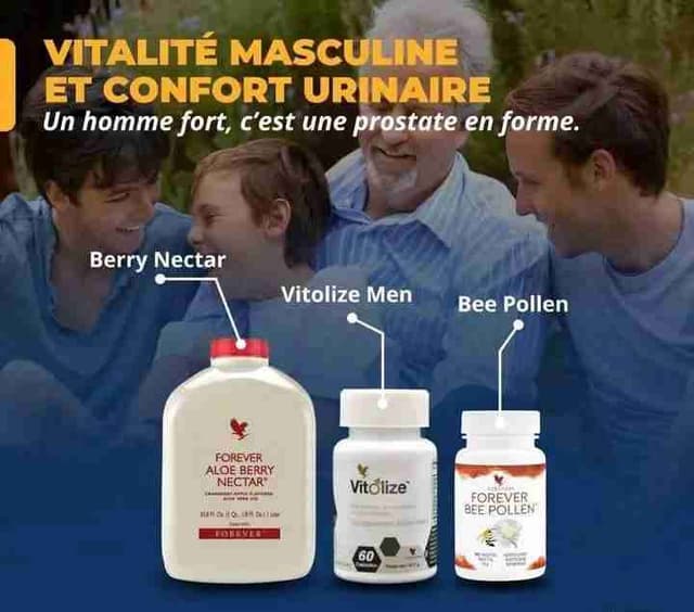VITALITE HOMME, SANTE DE LA PROSTATE ET CONFORT URINAIRE