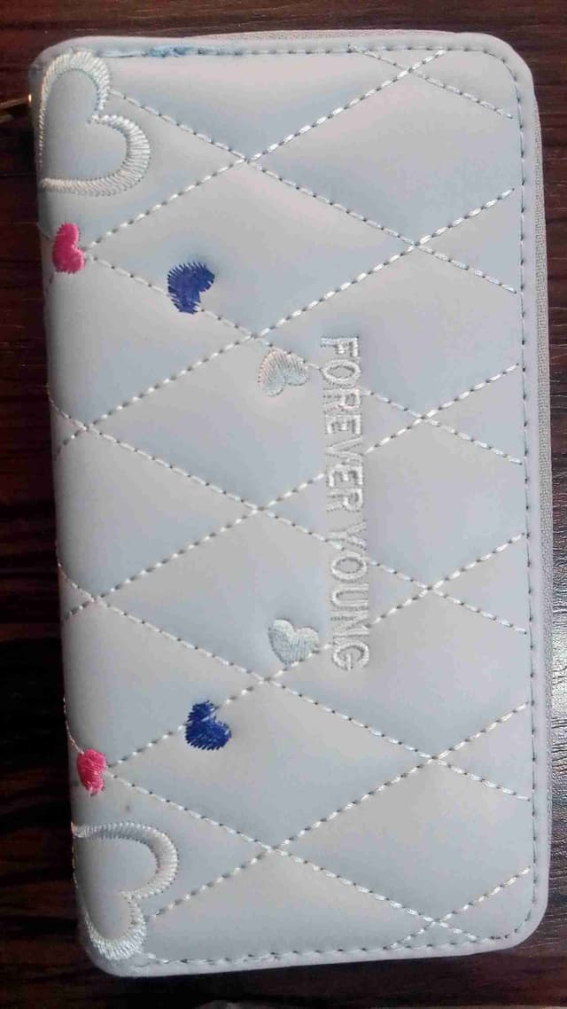 Porte monnaie bleu clair pour femme