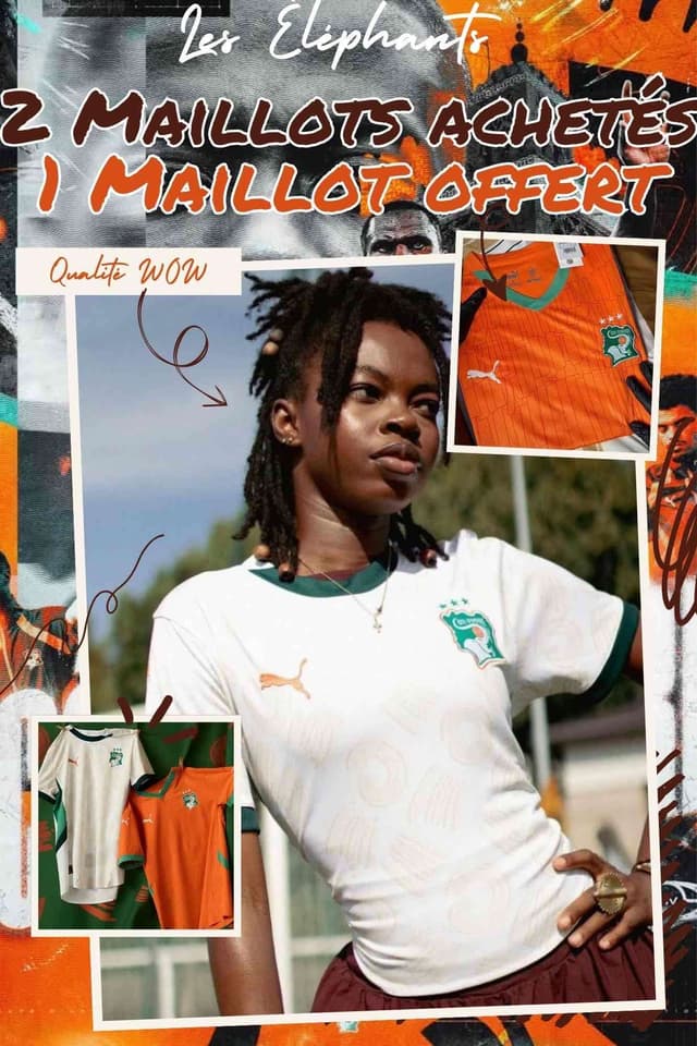 MAILLOT ÉLÉPHANTS DE CÔTE- D’IVOIRE